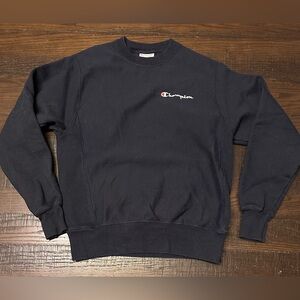 Vintage Champion Reverse Weave Crewneck Sweatshirt NAVY Blue Size Small Vtg Y2K